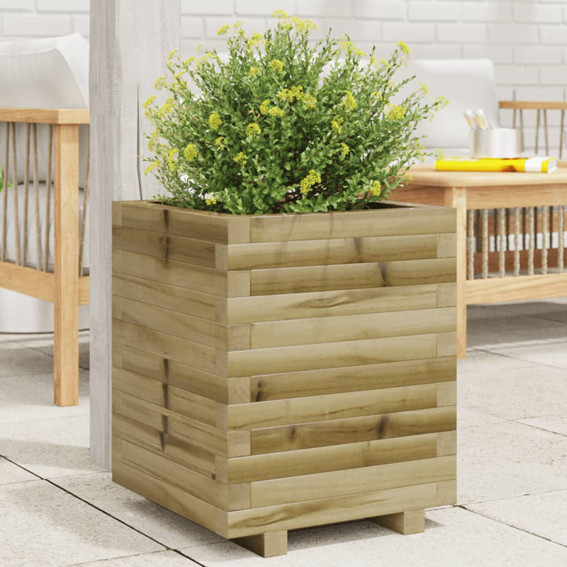 Wood Planter Box, Impregnated, 49.5cm H x 40cm W x 40cm D