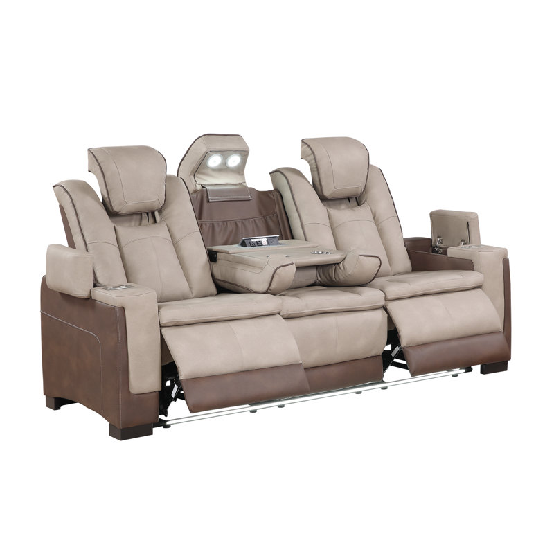Canapé inclinable électrique Imperial avec appuis-tête réglables, ports USB, poche sans fil pour accoudoirs et éclairage à DEL
