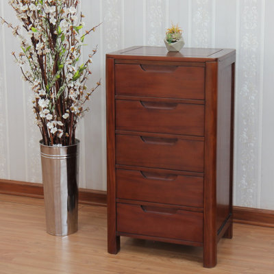Rüdiger Solid Wood 56cm W 5 - Drawer Chest of Drawers