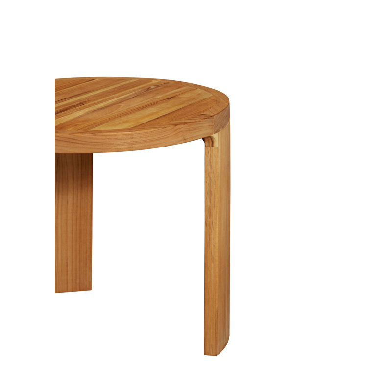 Eclipse Outdoor Solid Teak Wood Natural Look End Table, Brown