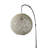 Drachten 77" Antiqued Bronze Arched Floor Lamp With Groovy Beige Abstract Wicker Globe Shade