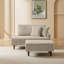 Chaise longue et tabouret rembourrés Mashawna-1789263398