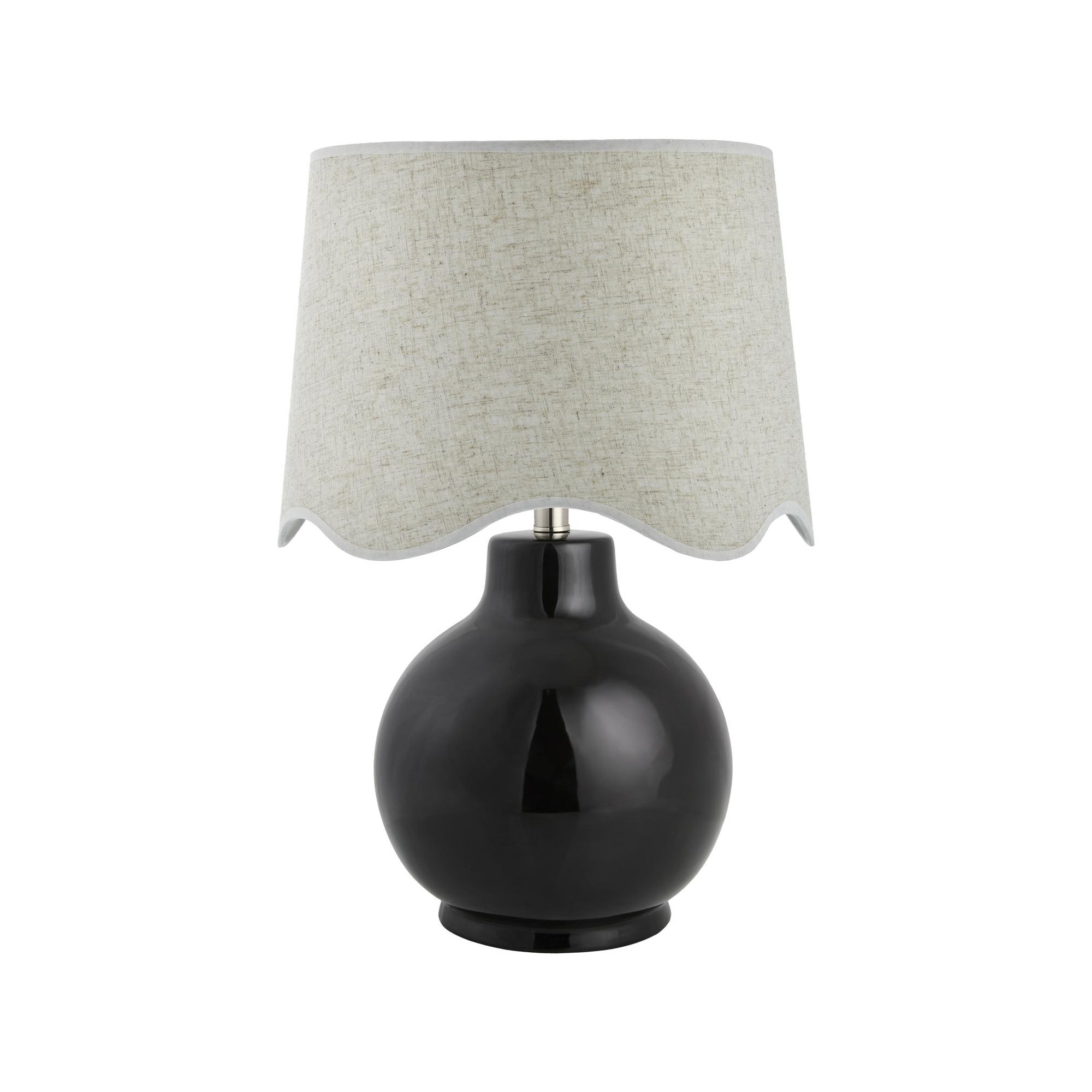 Maura Accent Table Lamp, Black, Beige, 22"H x 15"W x 15"D