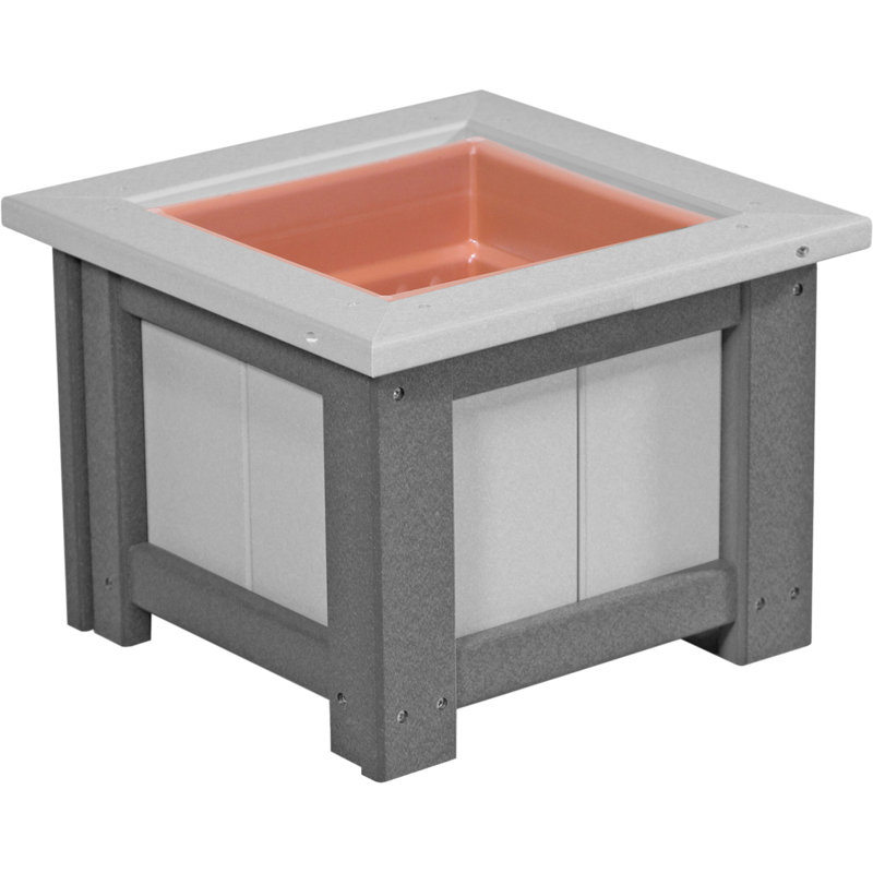 Delph Elevated Planter, Dove Gray/Slate