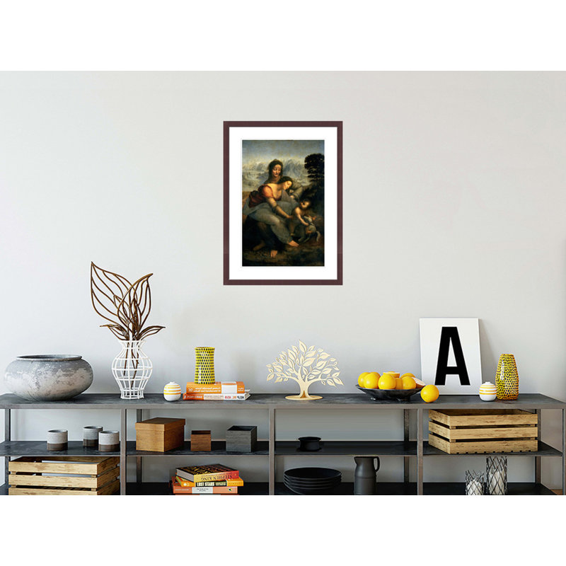 Virgin and Child with St. Anne by Leonardo da Vinci -Framed Giclee Print, H 29,5 po x l 21,43 po