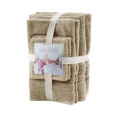 Ensemble 6 serviettes de bain antimicrobien durable