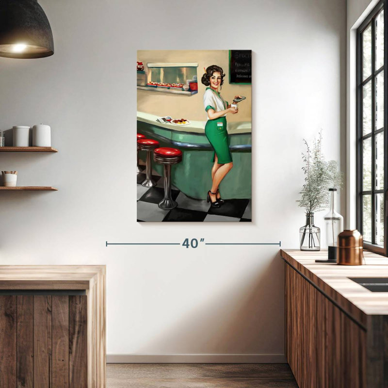 Leisha Diner Waitress, 39" H x 26" W