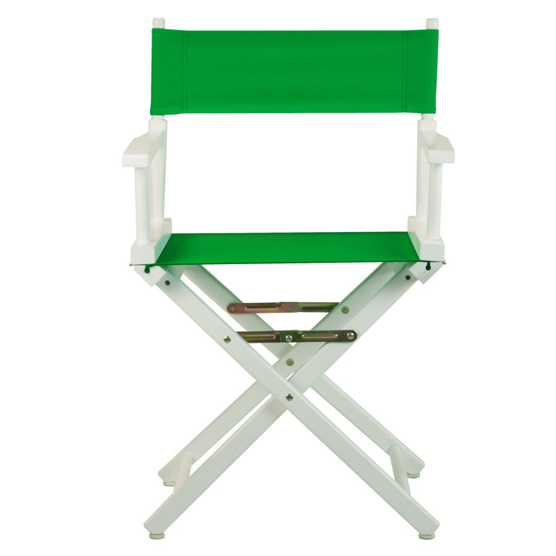 Chaise de réalisateur pliante 18 po, Vert, Blanc