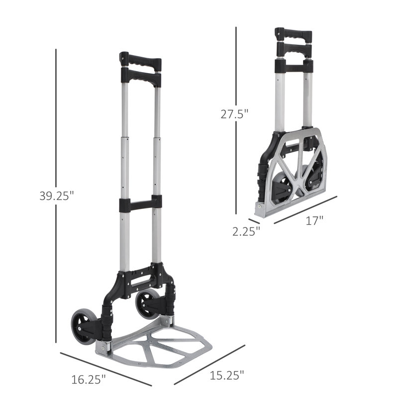 154 Lb. Capacity Foldable Hand Truck Dolly