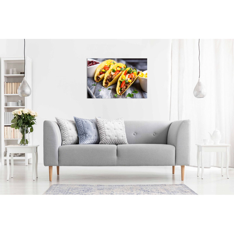 Mexican Restuarant Food Tacos - Wrapped Canvas Print, 31cm H x 46cm W