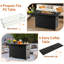 50000 Btu 42 In. Outdoor Propane Gas Fire Pit Table With Wind Guard And Glass Rocks, Black-80296813