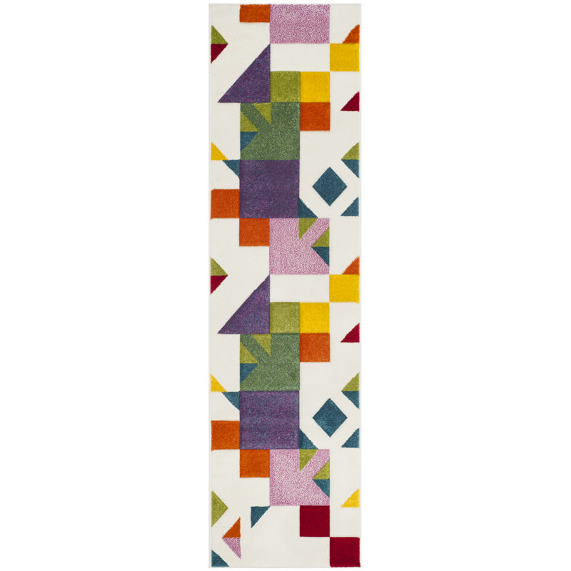 Severs Performance Geometric Rug, Runner 2'3" x 8'