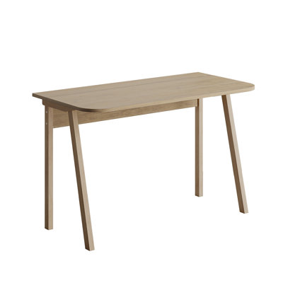 Luton Modern Desk Minimal & Contemporary Home Office Desk with Solid Wood Legs