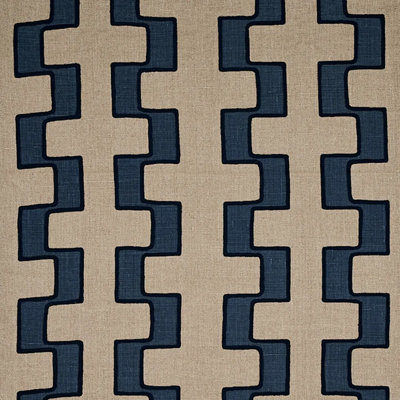 Dixon Embroidered Print Linen Fabric
