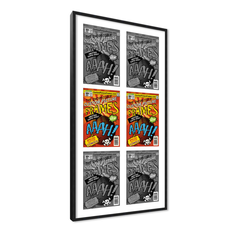 Cadre photo Collage, 20 po x 38,5 po, 6,875 po x 10,5 po, Noir / blanc