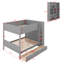 Lit superposé double au-dessus de double avec 2 tiroirs et armoire à plusieurs niveaux Jasna-750593446