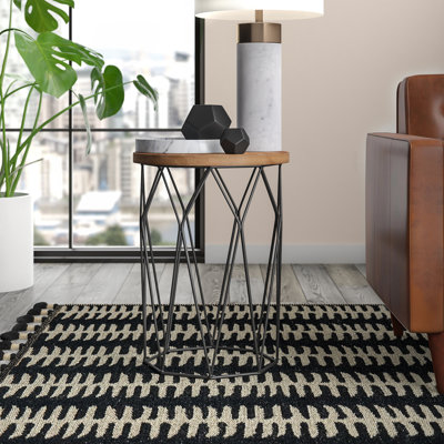 Lupi Solid Wood Top End Table