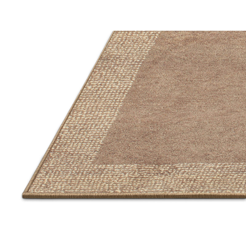 Tapis brun contemporain, Rectangle 2 pi x 5 pi