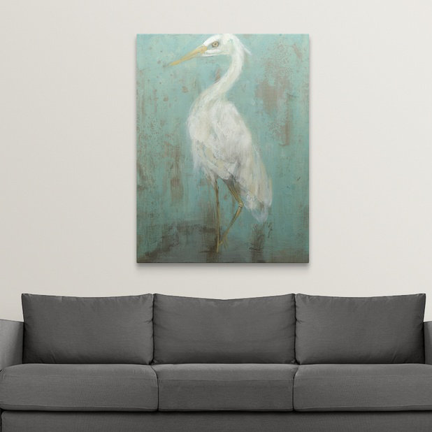 « ii » jennifer grolier, reproduction d’art Seaspray Heron, H 36 po x l 27 po x P 1,5 po, Toile
