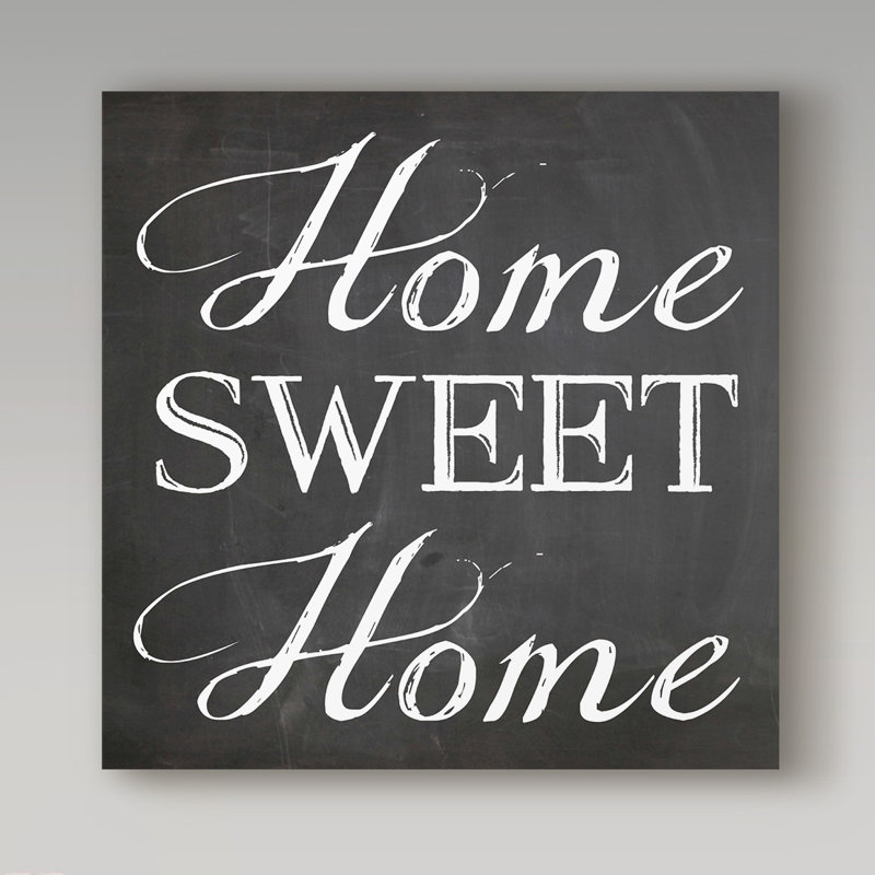 Keishawna «Home», art textuel sur toile tendue, H 35 po x l 35 po