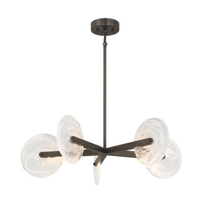 Aurelia 5-Light LED Chandelier in Mediterranean Bronze