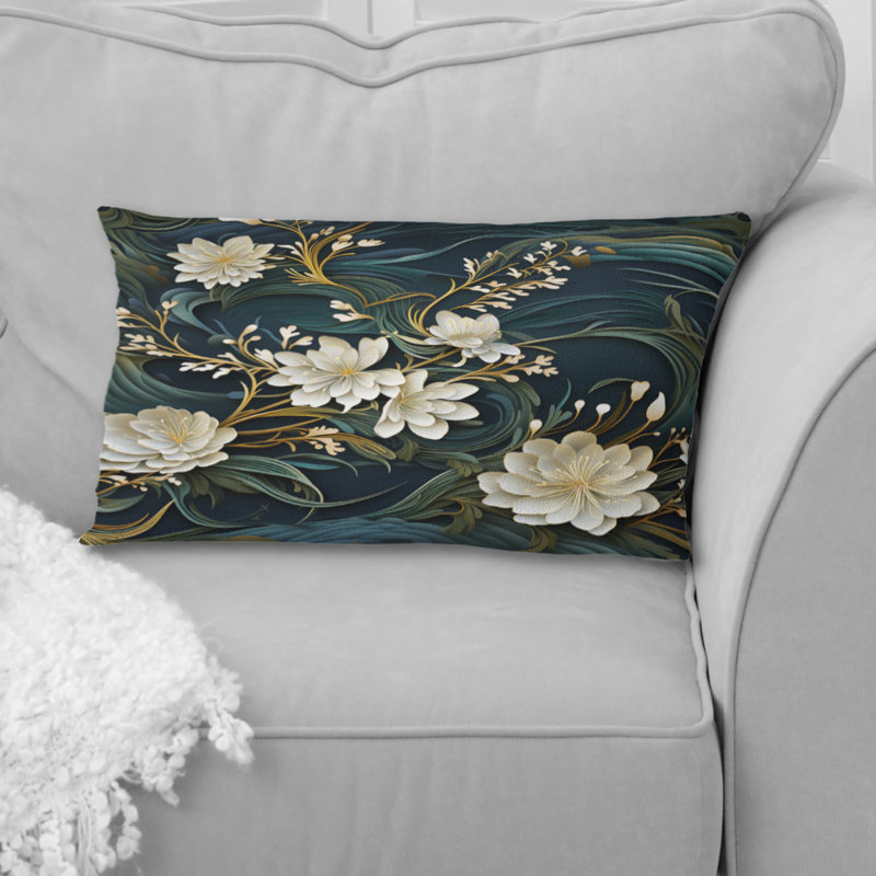 Graceful Floral Essence Of Zen - Coussin imprimé floral