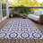 Washable Floral Indoor / Outdoor Rug-1096626126