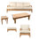 Atnas Outdoor 5 - Piece Teak Conversation Set