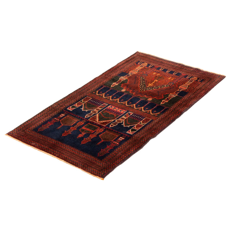 Tapis bleu marine foncé Dequita 2 pi 9 po x 4 pi 11 po