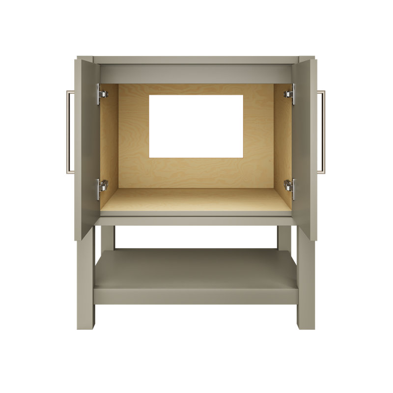Kiawah Single Bath Vanity, 30", French Olive, Satin Nickel