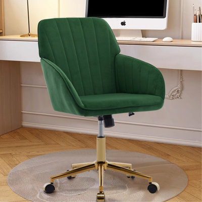 Fauteuil de bureau ergonomique, revêtement en velours, convient au velours de chambre à coucher, favorise la circulation sanguine