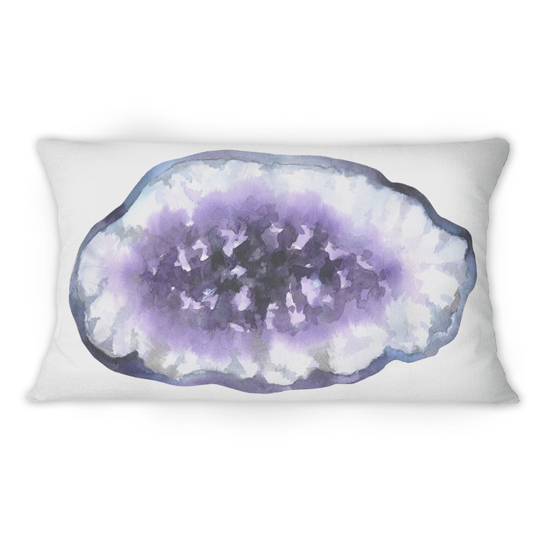 Coussin mauve à imprimé moderne violet