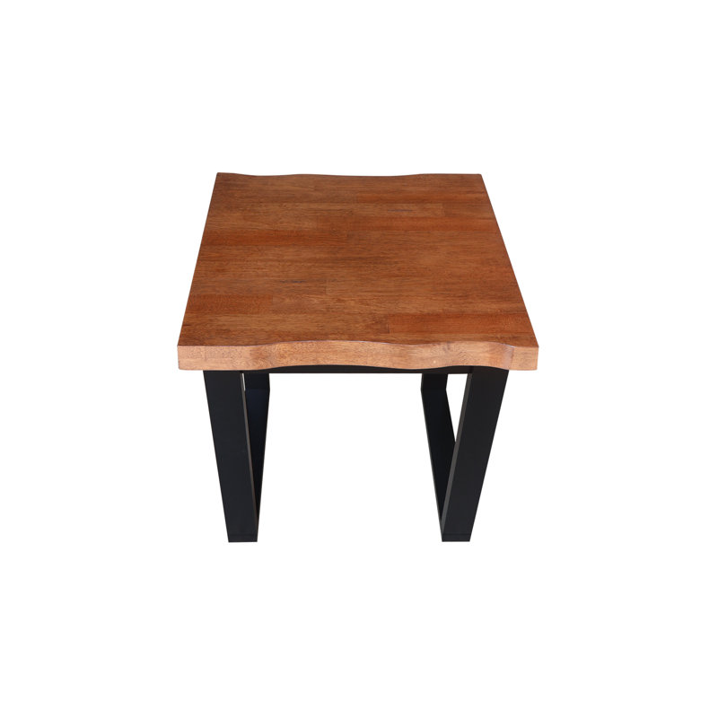 Table de bout Dreah Live Edge, Chêne bourbon / noir