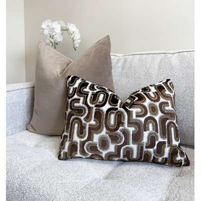 Housse de coussin en velours Retro Graphic