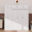 Lit mural sophistiqué pour grand lit avec armoire supérieure, étagère et garde-robe intégré-836407204