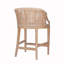 Tabouret de comptoir fabriqué à la main en rotin H 25 po