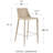 Carramar Upholstered Stool with Metal Frame-2001187810-1921559465