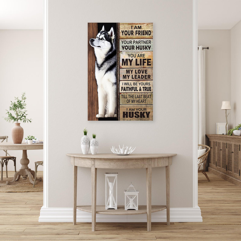«I Am Your Husky», impression sur toile, H 36 po x l 24 po x P 1,25 po