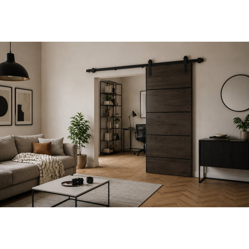 Door, 96cm x 205cm, Dark Brown