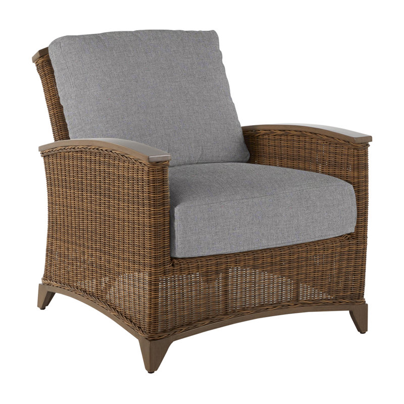Astoria Woven Lounge Chair, Raffia/Oak, No Welt, Verona Mist