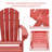 Hdpe Folding Adirondack Chair With Ottoman-2017812407
