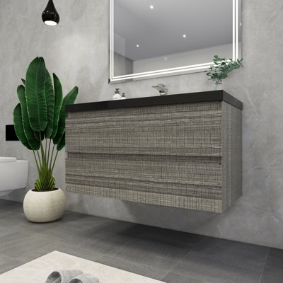 Ensemble de meuble-lavabo simple mural 42 po Castin