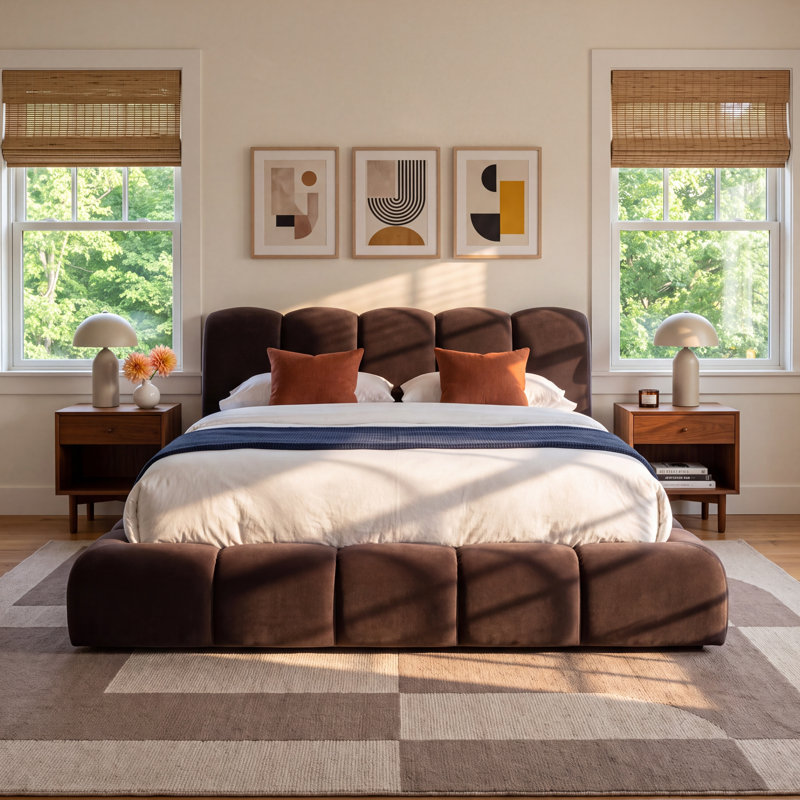 Vandalia BED - MEG ASH - Grey, Queen, Brown