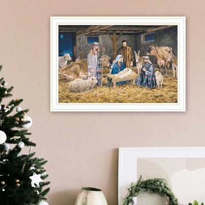 Stunning Home Wall Art Print: Birth Of Nativity, Enhances Interior Appeal Your Space With Bedroom Art: Nativity Print, Ready To Hang