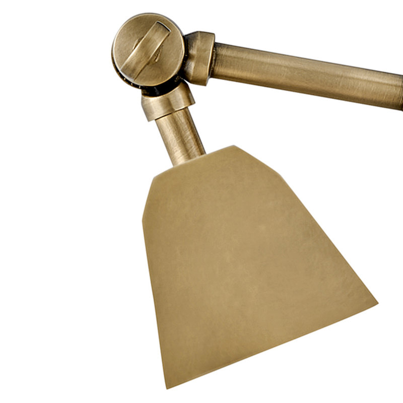 Arti 12-in Adjustable Accent Light - Hardwired or Plug-in, Heritage Brass