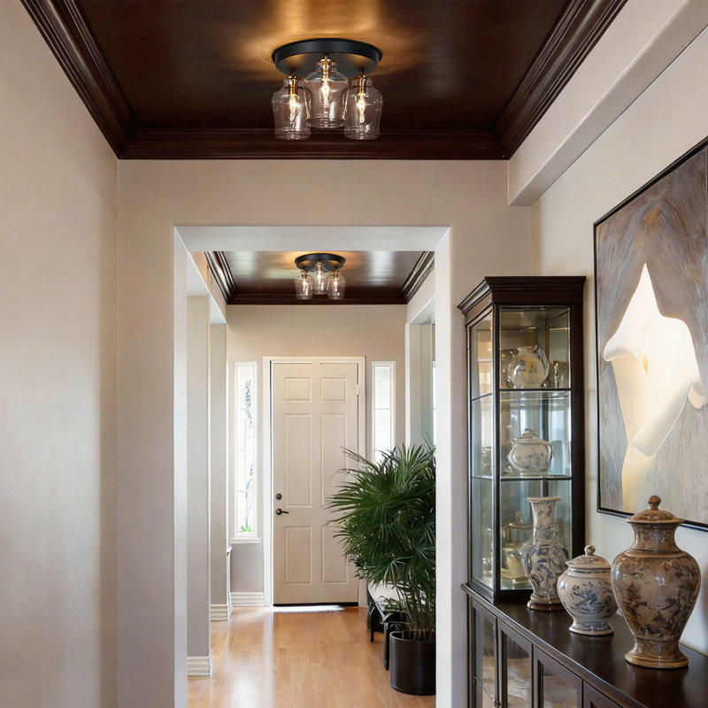 Aavah Glass Semi Flush Mount