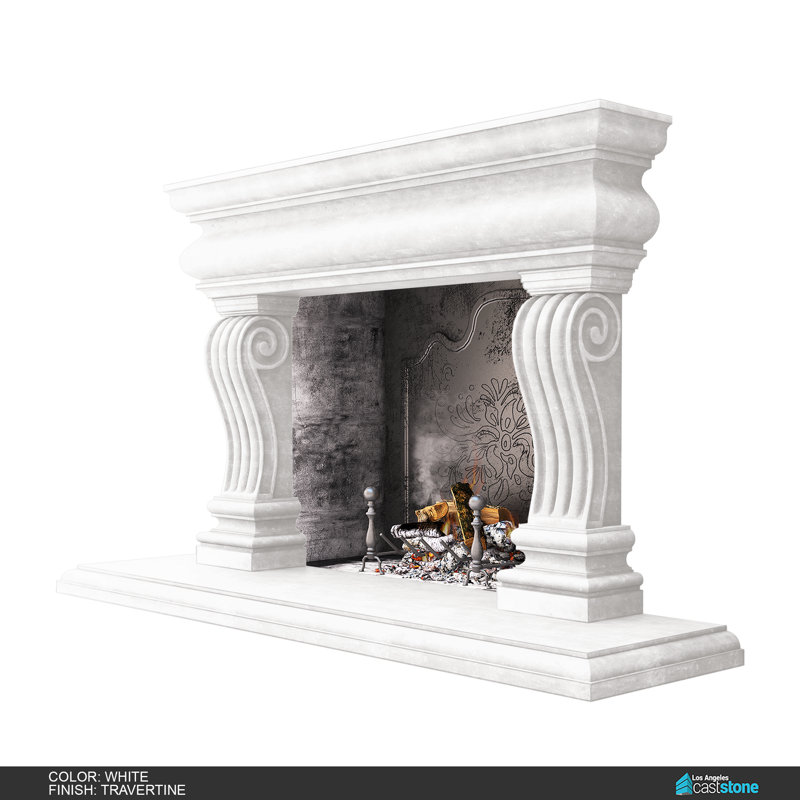 Tigran IV Fireplace Surround, Travertine White