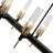 10-Light Dimmable Linear Kitchen/Island Chandelier