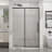48" - 72" Semi- Shower Door, 1/4" Thick Tempered Glass With -Proof Coating, Matte Black Stainless Steel, Reversible Left Or Right Opening, Waterproof Splash Design, Smooth Rollers For Operation In