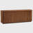 Modern Wave Front Solid Wood Sideboard, 64"W Storage TV Stand Cabinet in Walnut for Dining Room and Hallway-1229788725